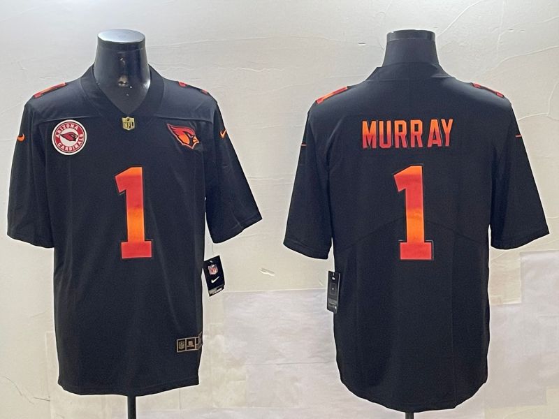Men Arizona Cardinals 1 Murray Black 2024 Nike Limited NFL Jersey style 01081